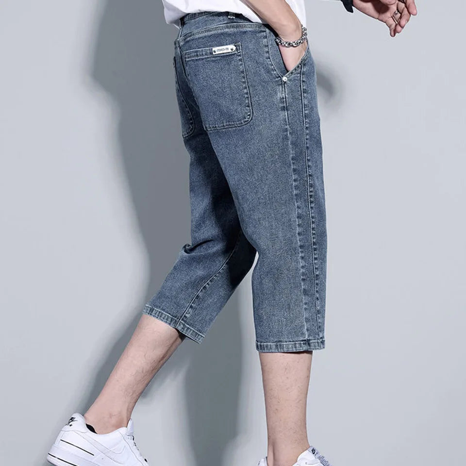 Seven Denim Shorts Men'S Summer Thin Loose Casual Straight Pants Fashion Men'S Travel Office Versatile 7 Jeans Jeans A3398