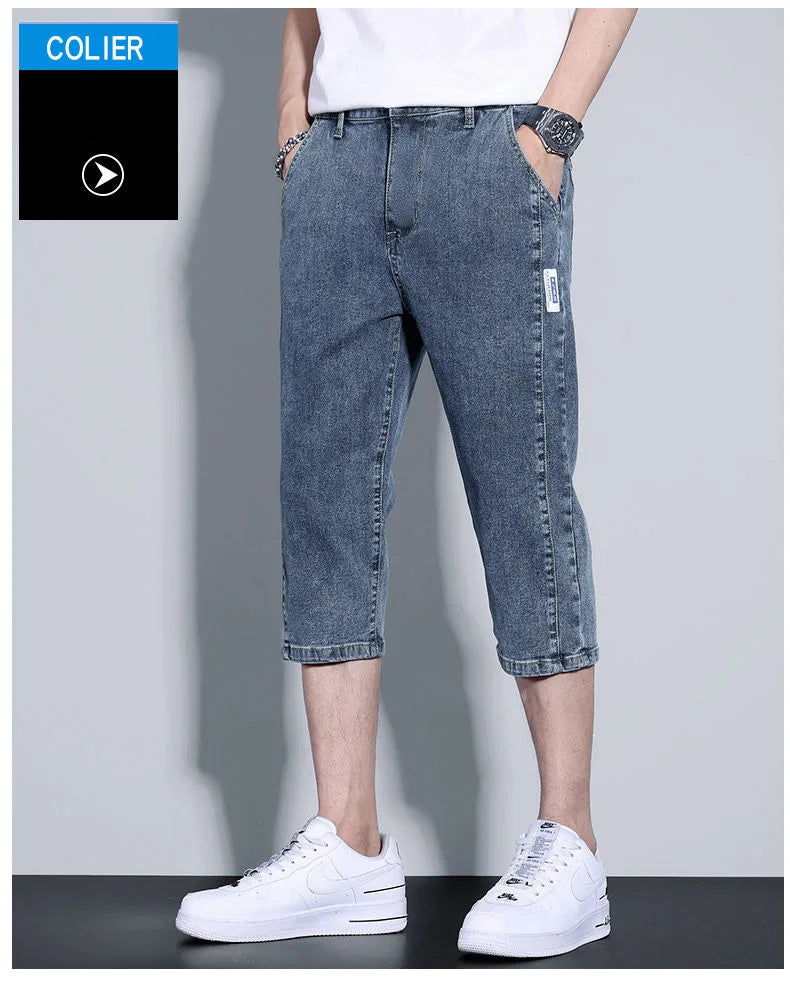 Seven Denim Shorts Men'S Summer Thin Loose Casual Straight Pants Fashion Men'S Travel Office Versatile 7 Jeans Jeans A3398