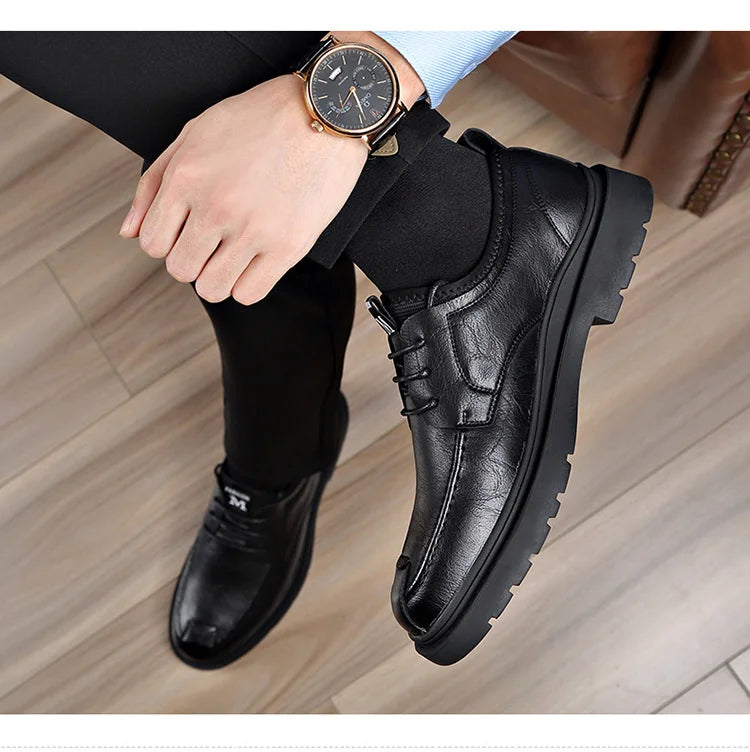 Autumn New Business Men's Casual Shoes Walking Male GENUINE LEATHER Fashionable shose Men Lace Up Breathable 2022 Summer