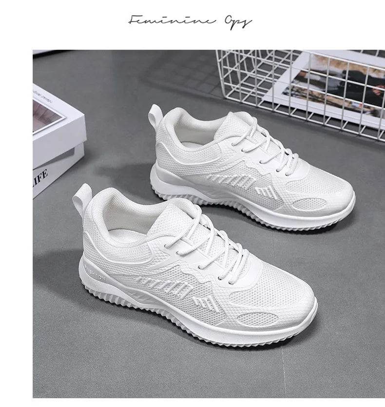 Shoes women 2024 spring and autumn new fashion casual breathable running shoes soft sole women sports shoes