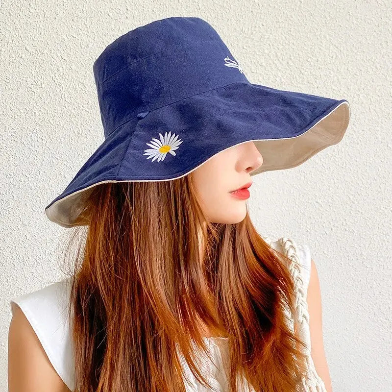 Summer 2024 New Sunshade And Sunscreen Bucket Hat Korean Version Large Brim Outdoor Fashion Neck Hat