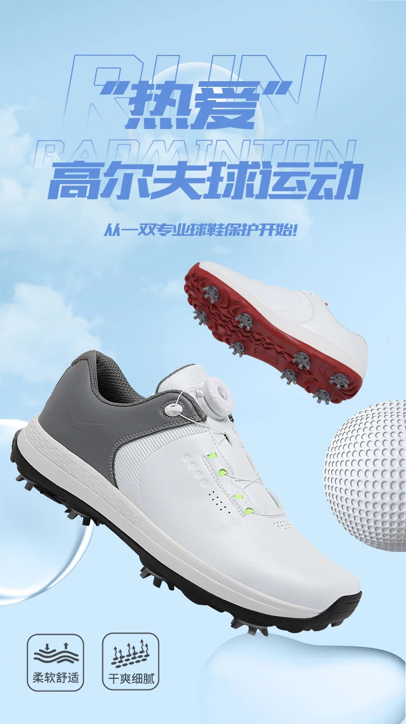 New Men Golf Shoes Spikes Professional Golf Wears Comfortable Golfers Shose Light Weight Walking Sneakers