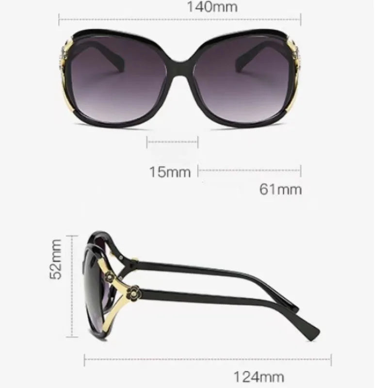 New Large Frame Oval Shape Sunglasses Women's Brand Designer Luxury Sun Glasses Women Outdoor Travel Eyewear UV400 Oculos De Sol