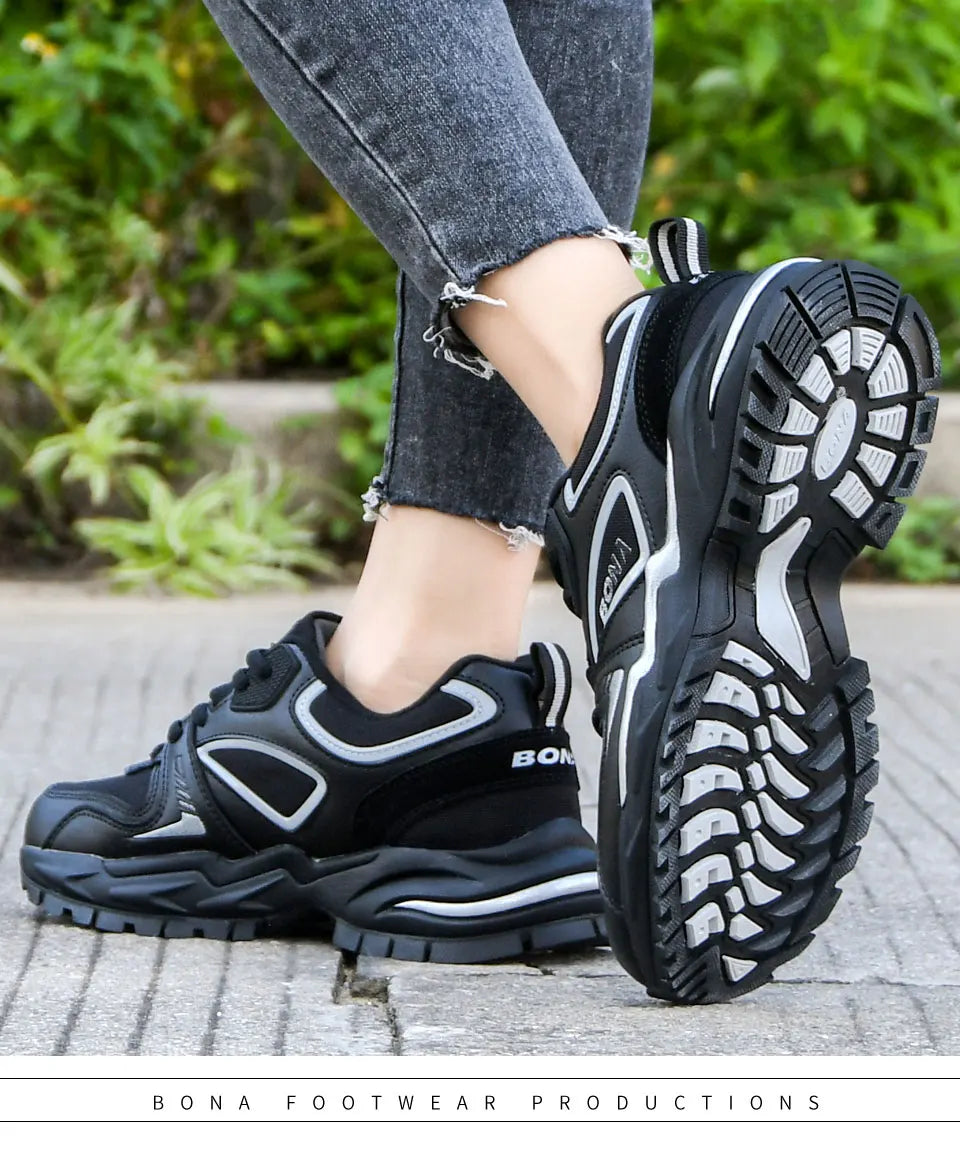 BONA 2023 New Designers Outdoor Sports Shoes Running Shoes Women Fashion Sneakers Comfortable Athletic Training Footwear Ladies