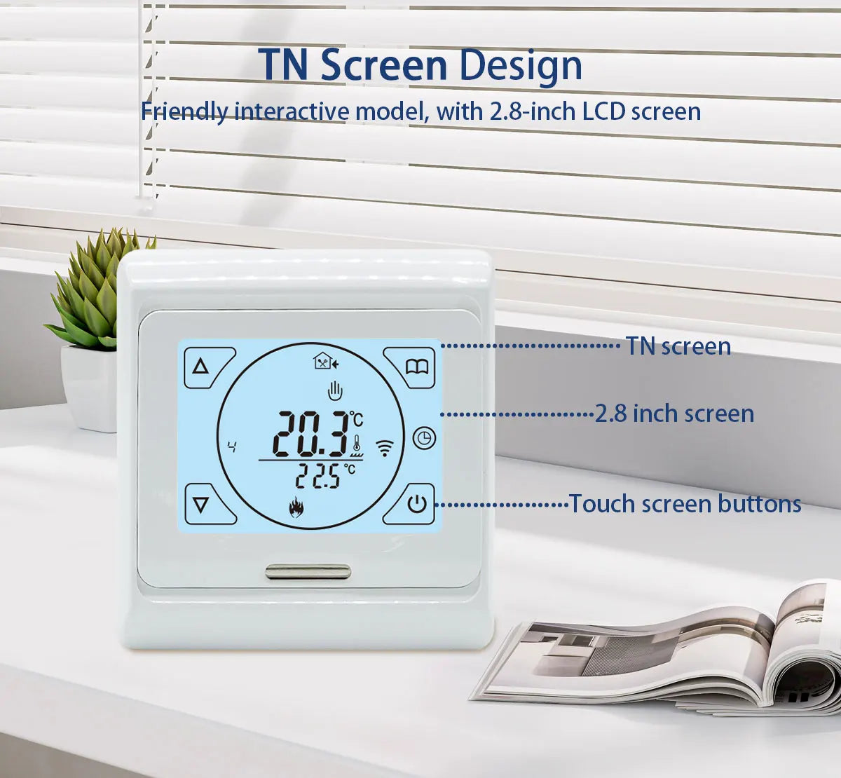 WiFi Tuya Water/Electric Floor Heating Thermostat Gas Boiler Smart Digital Temperature Control Tuya/Smart APP Alexa Google Voice