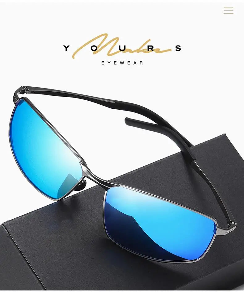 CoolPandas NEW Polarized Men Alloy Sunglasses Blue Mirror Lens Male Sun Glasses Photochromic Eyewear Goggle UV400 Gafas De Sol