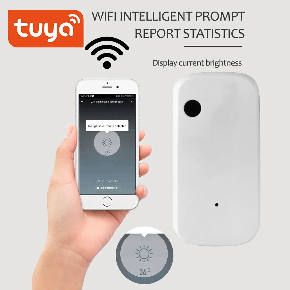 Tuya WiFi Smart Light Sensor Battery powered Smart Home Light/Curtain automation Control Outdoor Waterproof SmartLIfe App