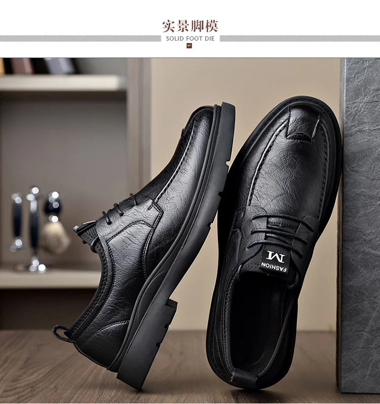 Autumn New Business Men's Casual Shoes Walking Male GENUINE LEATHER Fashionable shose Men Lace Up Breathable 2022 Summer