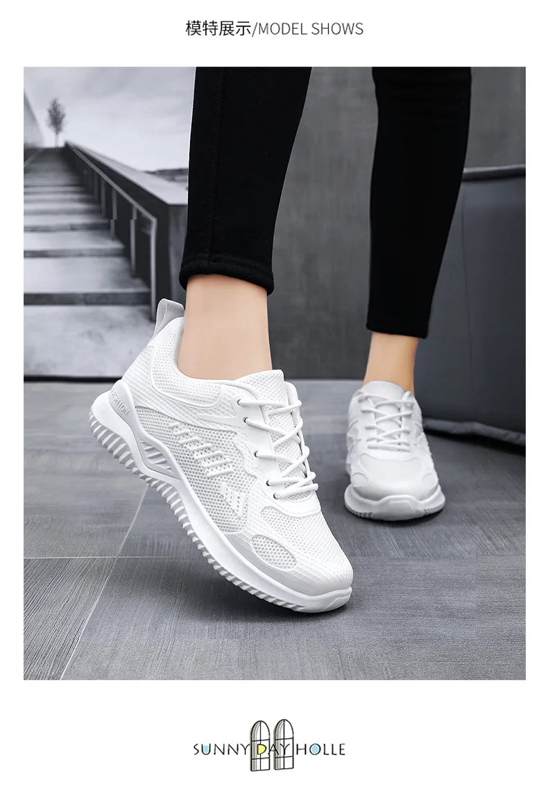 Shoes women 2024 spring and autumn new fashion casual breathable running shoes soft sole women sports shoes