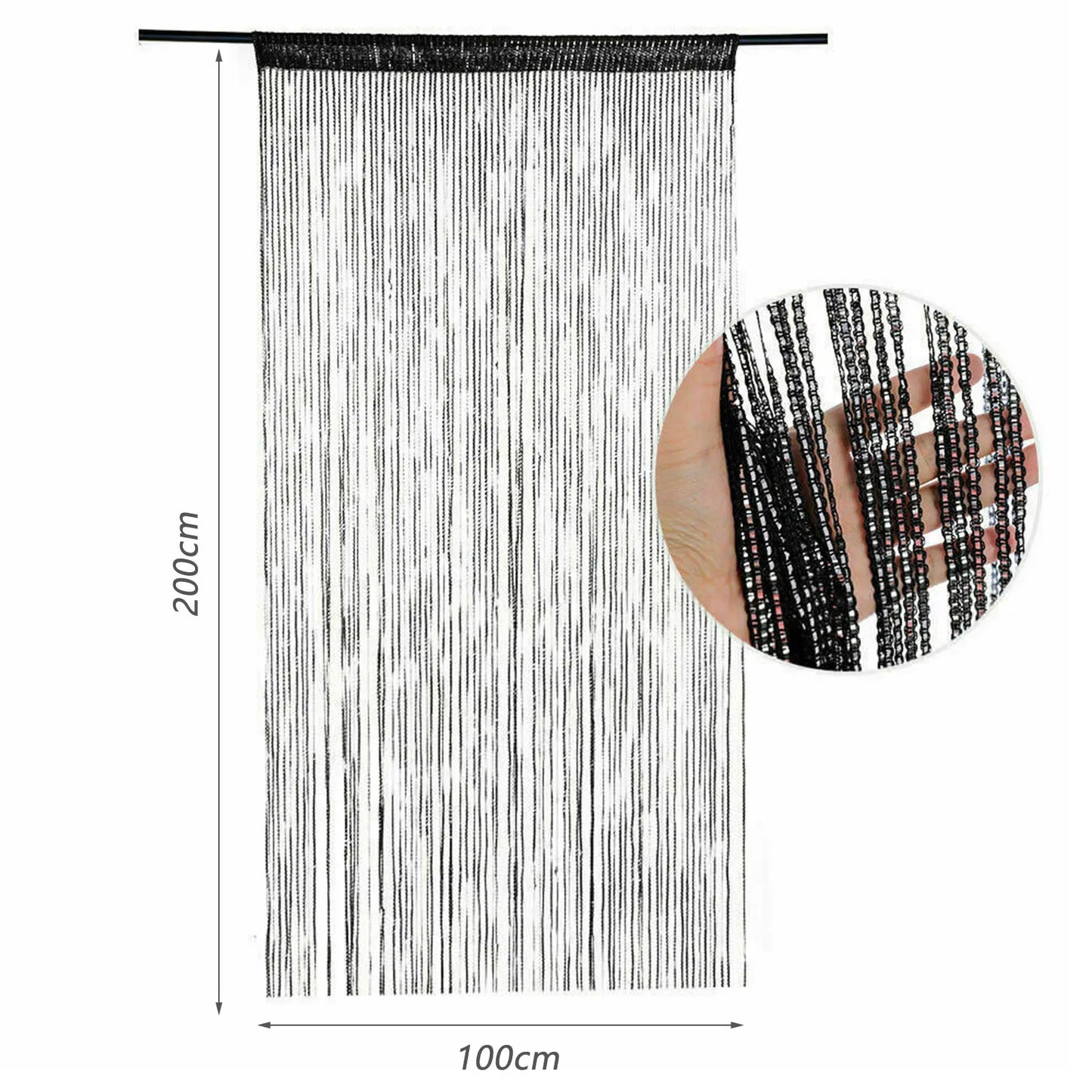 Door String Curtains Fringe Wall Panel Fringe Window Room Divider Blind for Wedding Coffee House