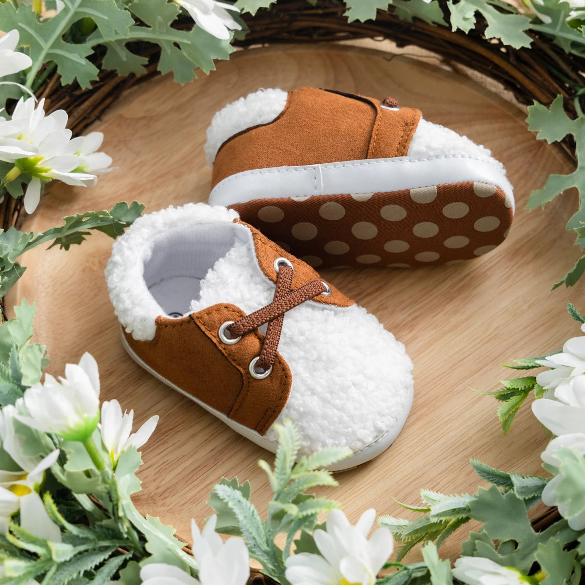 Fashion Newborn Winter Cotton Baby Boys Shose Plush Soft Bottom Non-Slip Baby Toddler Shoes Girl First Walkers Crib Shoes 0-18M