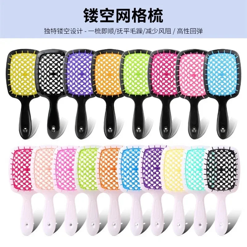 Original Fhi Heat  Hair Hollow Comb Ventilation Massage Comb Hollowing Out Hairbrush Untangle Unknot Undo Hair Care