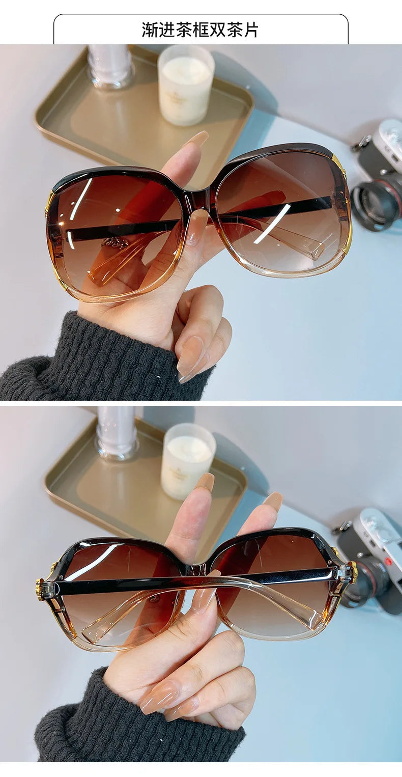 New Women's Oversized Sunglasses Women's Brand Designer Fashion Sun Glasses Outdoor Leisure Women Eyewear UV400 Oculos De Sol