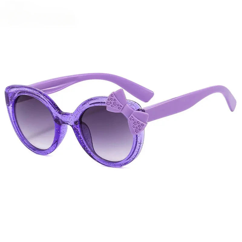 Bowknot Lovely Cat Eye Children Sunglasses Personality Sun Glasses Kids Cute Baby Eyewear Trend Girls Boy Eyeglasses