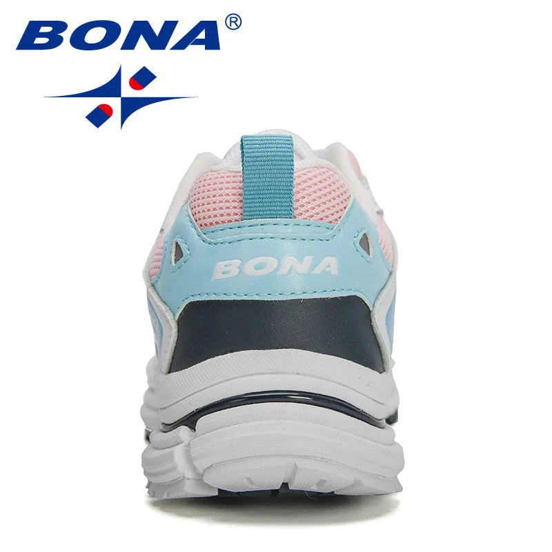 BONA 2022 New Designers Running Shoes Lightweight Breathable Sneakers Women Jogging Walking Athletic Training Footwear Feminimo