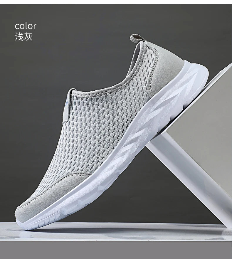 New Men's Shoes Water Running Breathable Mesh Men's Outdoor Beach Swimming Barefoot Flat Bottom Summer Sports Shoes