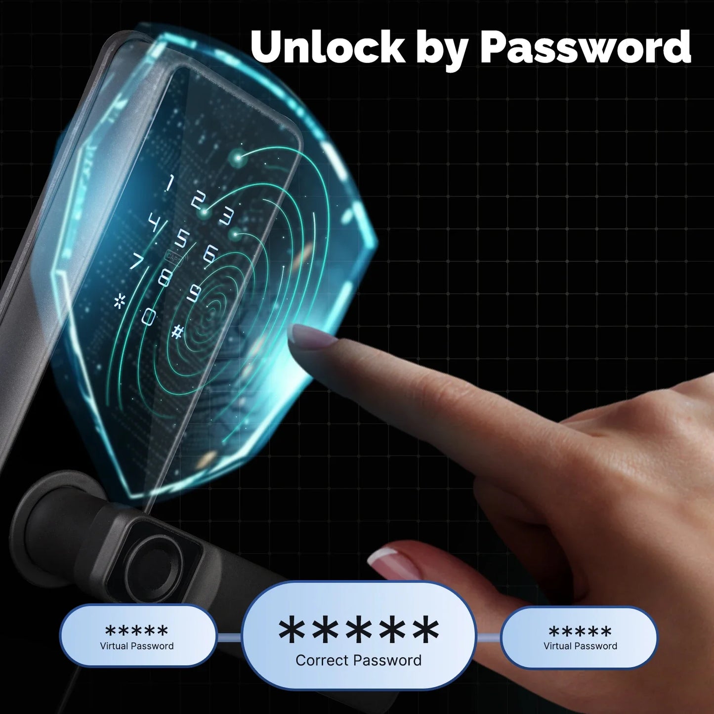 WiFi Smart Door Lock Indoor Password Fingerprint Remote Unlock Keycard Antihijack Tamper Alarm Battery Powered Temporary Charge