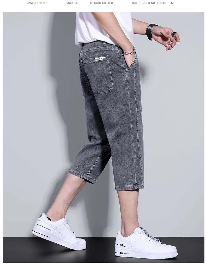 Seven Denim Shorts Men'S Summer Thin Loose Casual Straight Pants Fashion Men'S Travel Office Versatile 7 Jeans Jeans A3398