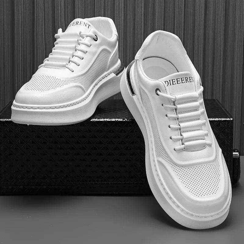 Casual Shoes For Men 2024 New Fashion Platform Sneakers Non-slip Comfortable Men's Shoe Male White Chunky Sports Running Shoes