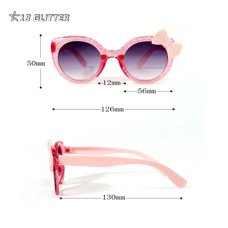 Bowknot Lovely Cat Eye Children Sunglasses Personality Sun Glasses Kids Cute Baby Eyewear Trend Girls Boy Eyeglasses