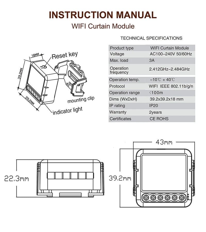 Tuya WiFi Zigbee Smart Curtain Switch Module Connect Roller Blinds Shutter Electric Motor Work with Alexa Google Home Smart Life