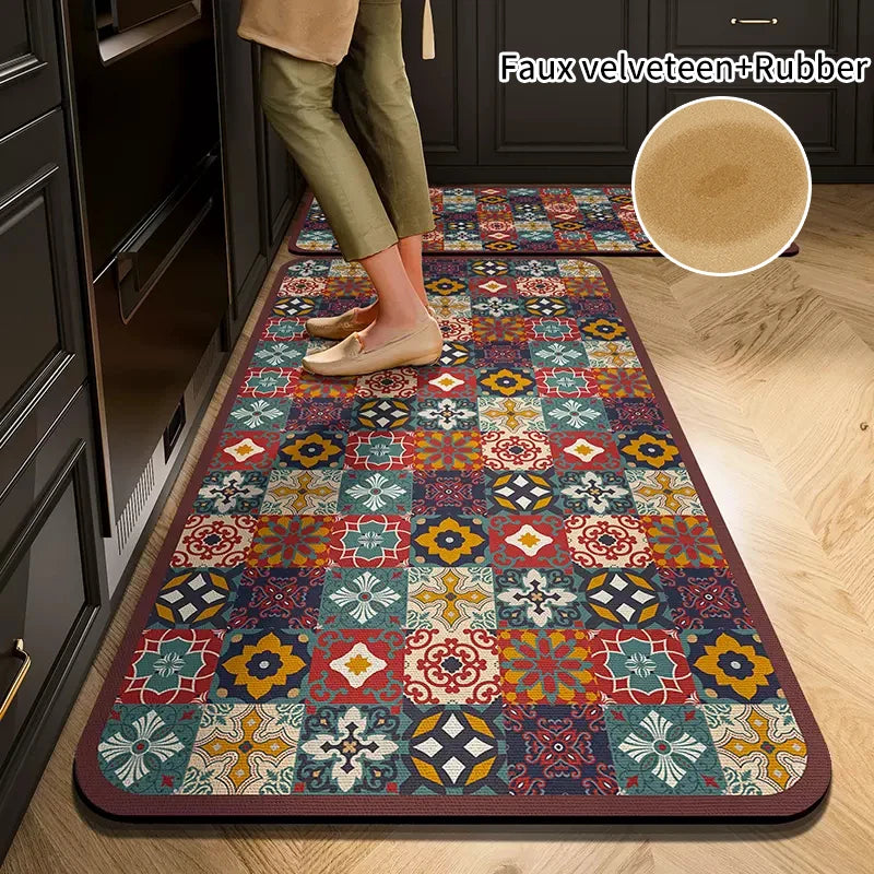 Absorbent Kitchen Floor Mat Diatomit Anti-Slip Carpet Waterproof Oilproof Kitchen Mat Living Room Doormat Kitchen Hallway Rug