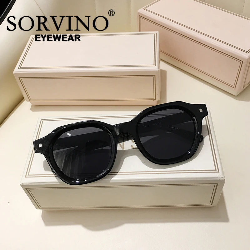 Fashion Green Frame Yellow Lens Square Sunglasses Women 2024 Brand Design Vintage Rivets Rectangle Sun Glasses Men Moscot Shades