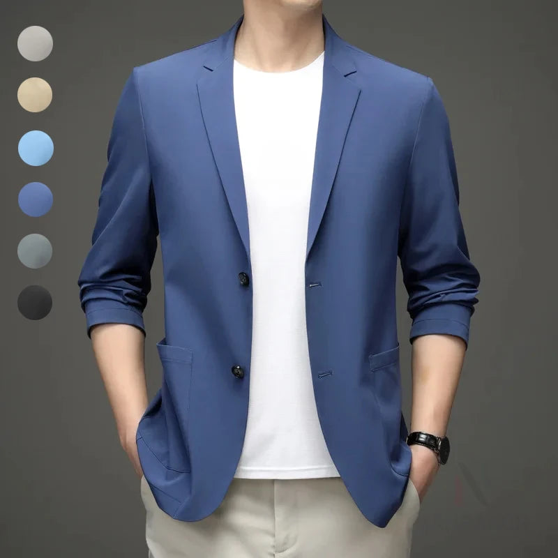 Chic & Sleek: Summer Slim-Fit Casual Suit Jacket for Fashion-Forward Style - Thin for Summer,UV Protection，Business Leisure