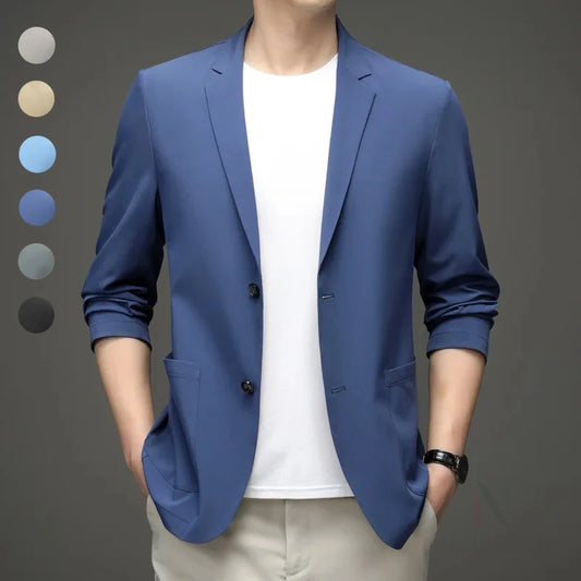 Chic & Sleek: Summer Slim-Fit Casual Suit Jacket for Fashion-Forward Style - Thin for Summer,UV Protection，Business Leisure