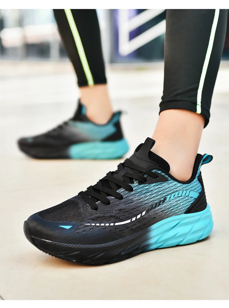 Big Size Running Shoes Men Women Jogging Sports Shoes Summer Sneakers Outdoor Athletic Training Shoes Soft Cushioning Breathable