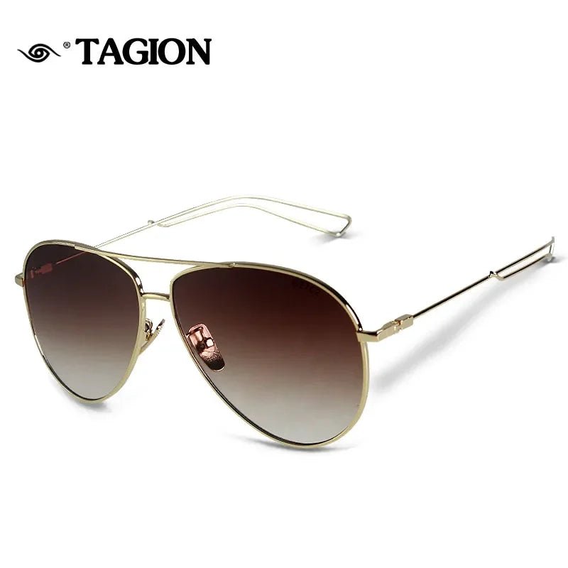 TAGION Brand Pilot Sunglasses Men Women Vintage Glasse Lunette De Soleil Homme Retro Sunglass Alloy Frame Eyeglasses 2702