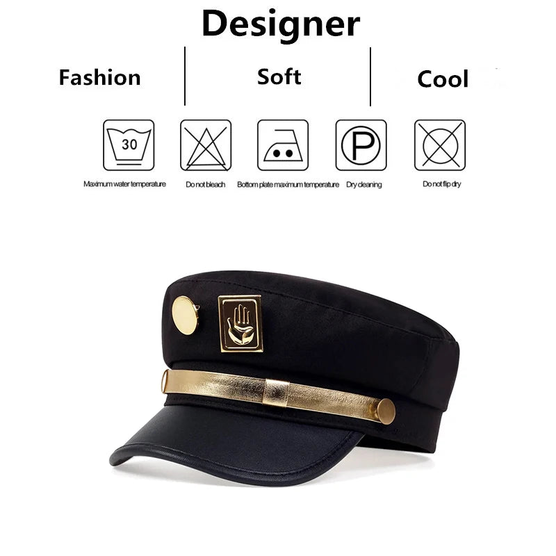 Unisex Wonderful Adventure Palm Badge Military Hats Flat Top Baseball Caps For Women Outdoor Sports Cadet Sunscreen Hat