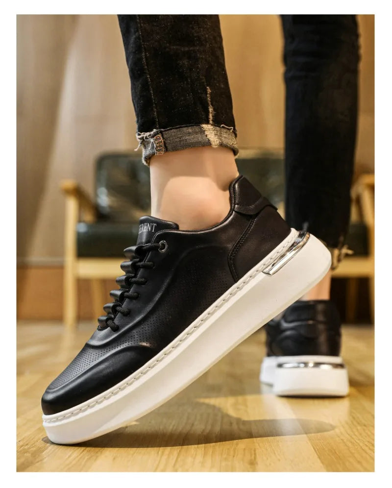 Casual Shoes For Men 2024 New Fashion Platform Sneakers Non-slip Comfortable Men's Shoe Male White Chunky Sports Running Shoes