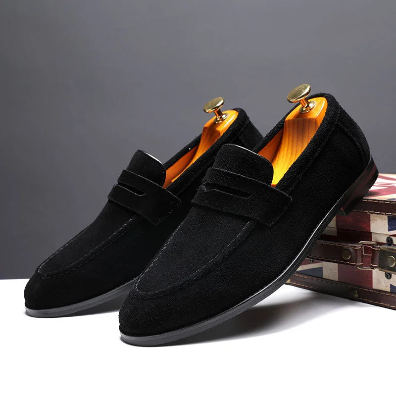 2023 Shose Men Casual Shoes Breathable Comfortable Flat Korean Fashion Lazy Frosted Leather Masculino Adulto Fashion Flat