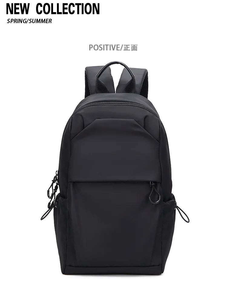 Small Men's Backpacks Sports Outdoor Man School Bag Fashion Oxford Cloth Mini Travel Shoulder Bags for Male 2023 Black Rucksack