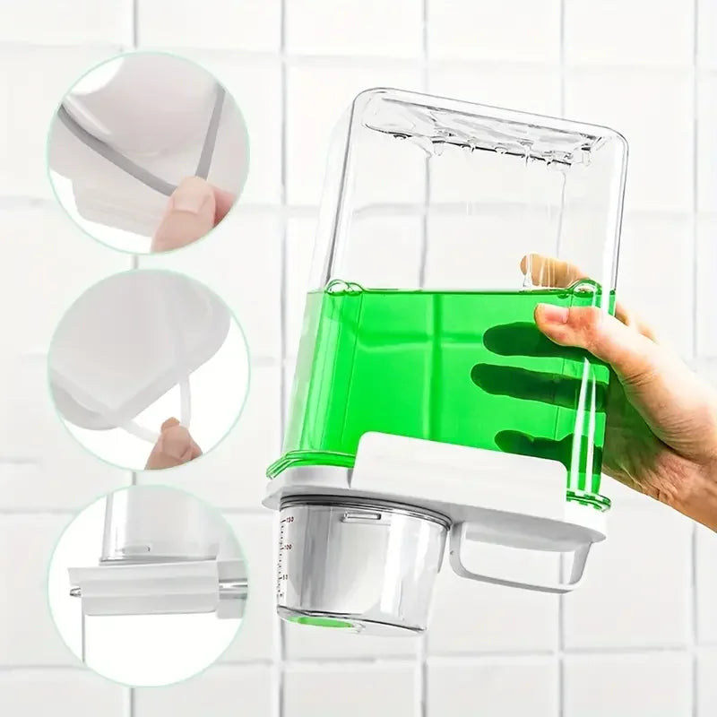 Airtight Laundry Detergent Dispenser Powder Storage Box Clear Washing Powder Liquid Container with Lids Jar