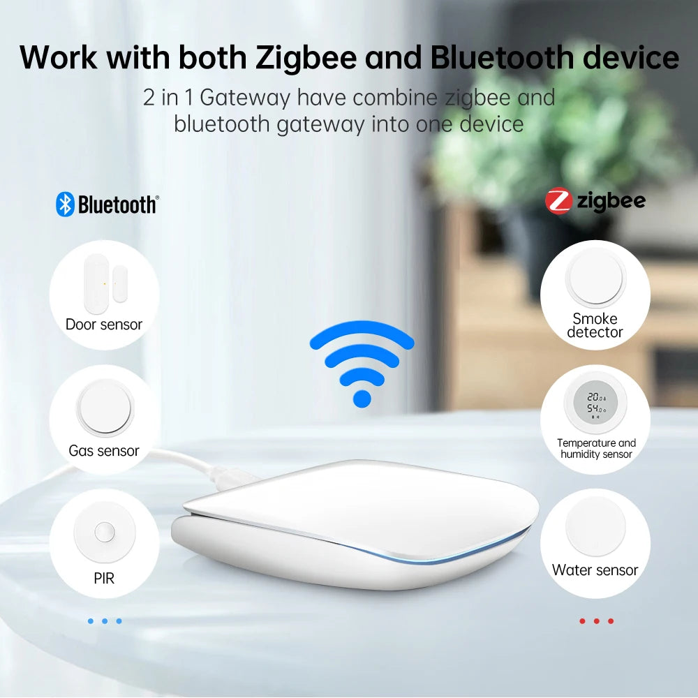 AVATTO Tuya ZigBee3.0/BLE Smart Gateway Hub Multi-model Smart Home Bridge Wireless Remote Controller Work With Alexa Google Home