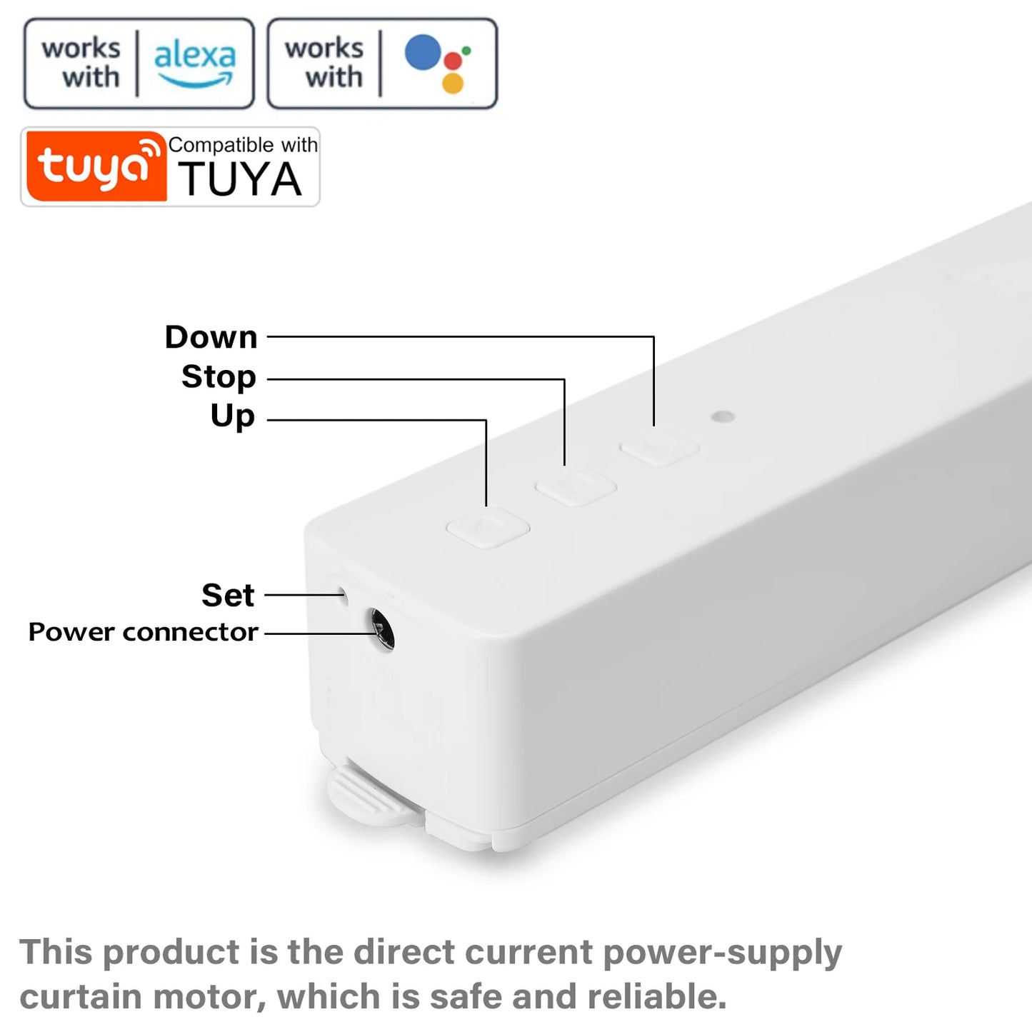 Tuya WiFi M515EGWT Smart Motorized Chain Roller Blinds Pull Bead Curtain Motor Work For Alexa Google Home Electric Curtain Motor