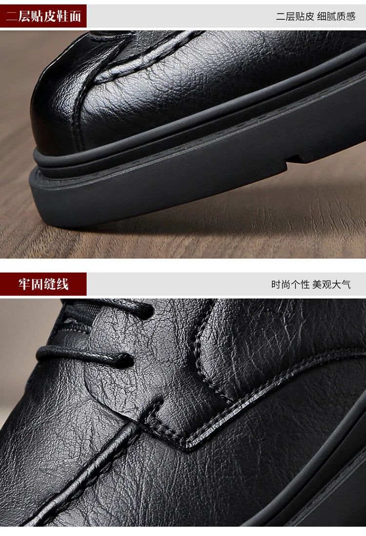 Autumn New Business Men's Casual Shoes Walking Male GENUINE LEATHER Fashionable shose Men Lace Up Breathable 2022 Summer