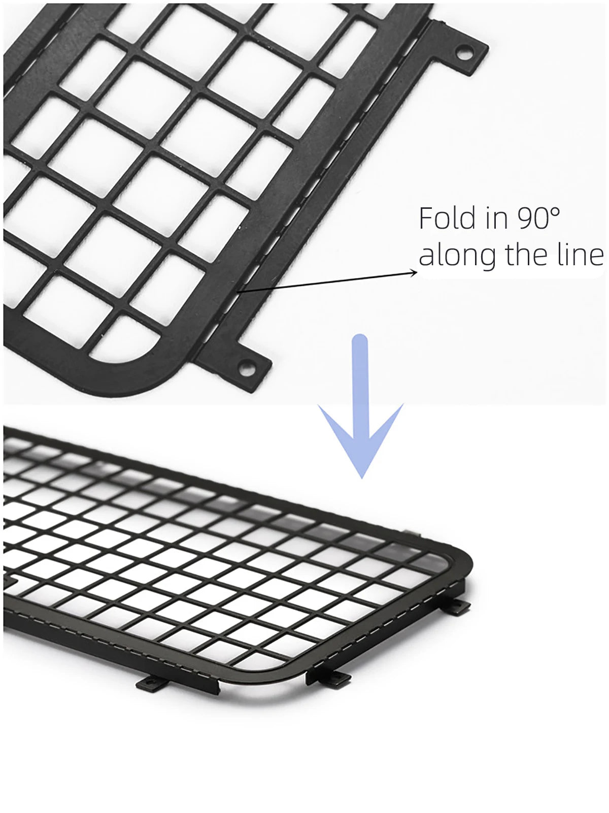 Window Mesh  for   Defender 82056-4 Metal Protective Net for D90 D110 1/10 RC Crawler Car