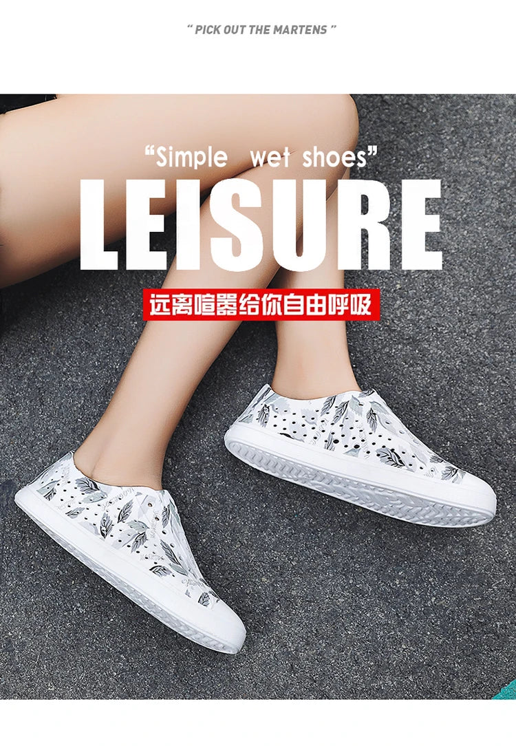 Women's Sandals Summer Men's Sandals Personalized Breathable Perforated Shoes Water Sports Shoes Wading Unisex Sandalias Hombre