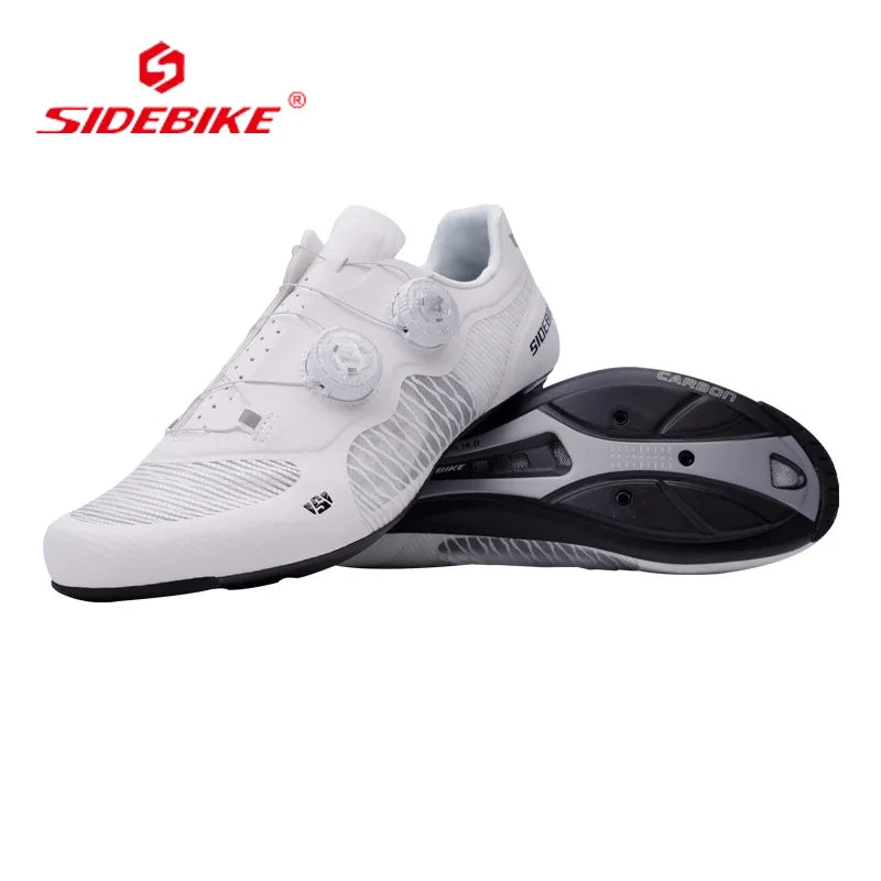 Sidebike Cycling Sneaker Lightweight Carbon Fiber Sports Shoes Cleat Breathable Racing Road Bike Shoes Sneakers for Man Footwear