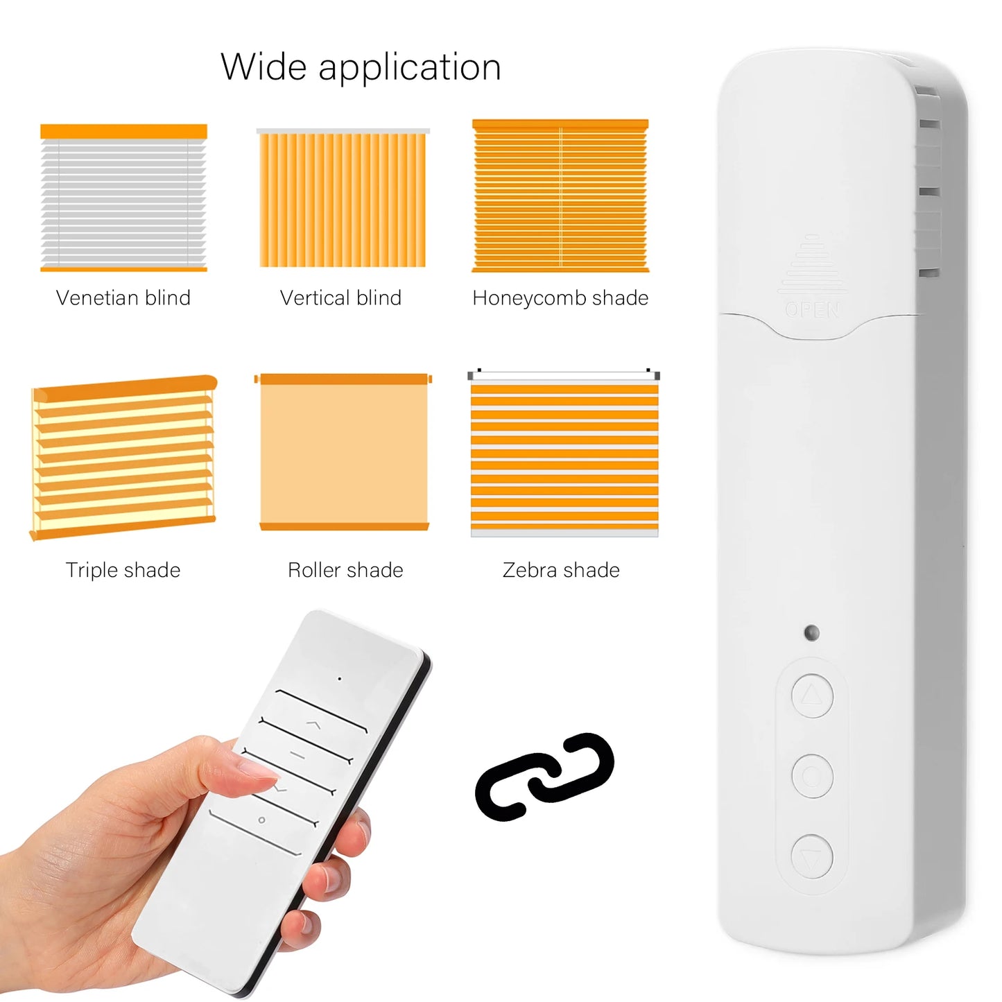 Tuya WiFi M515EGWT Smart Motorized Chain Roller Blinds Pull Bead Curtain Motor Work For Alexa Google Home Electric Curtain Motor