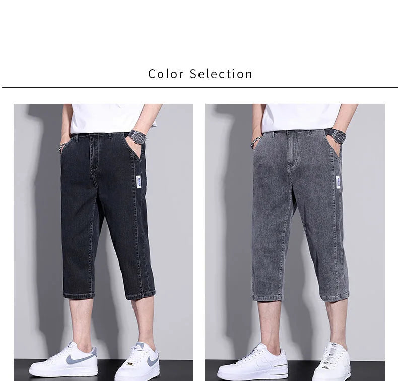 Seven Denim Shorts Men'S Summer Thin Loose Casual Straight Pants Fashion Men'S Travel Office Versatile 7 Jeans Jeans A3398