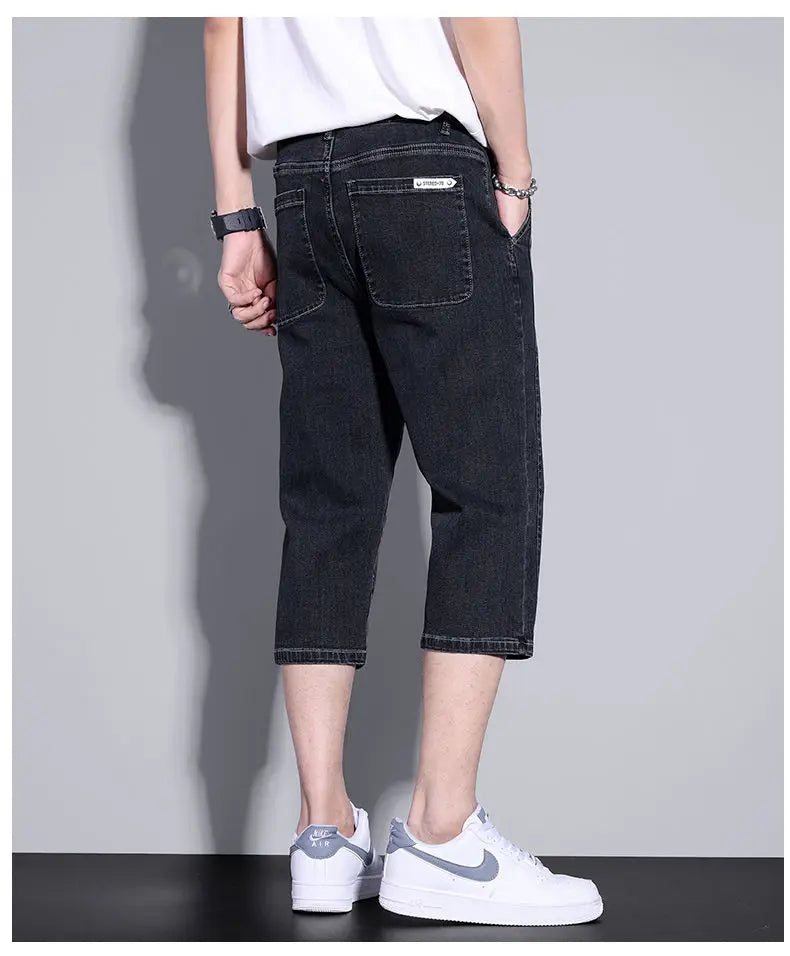 Seven Denim Shorts Men'S Summer Thin Loose Casual Straight Pants Fashion Men'S Travel Office Versatile 7 Jeans Jeans A3398