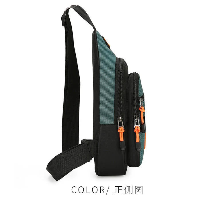 Fashion Men's Chest Bag Handbag Lightweight Oxford Fabric Crossbody Shoulder Bag Stylish Casual Men's Waist Packs Male Chest Bag