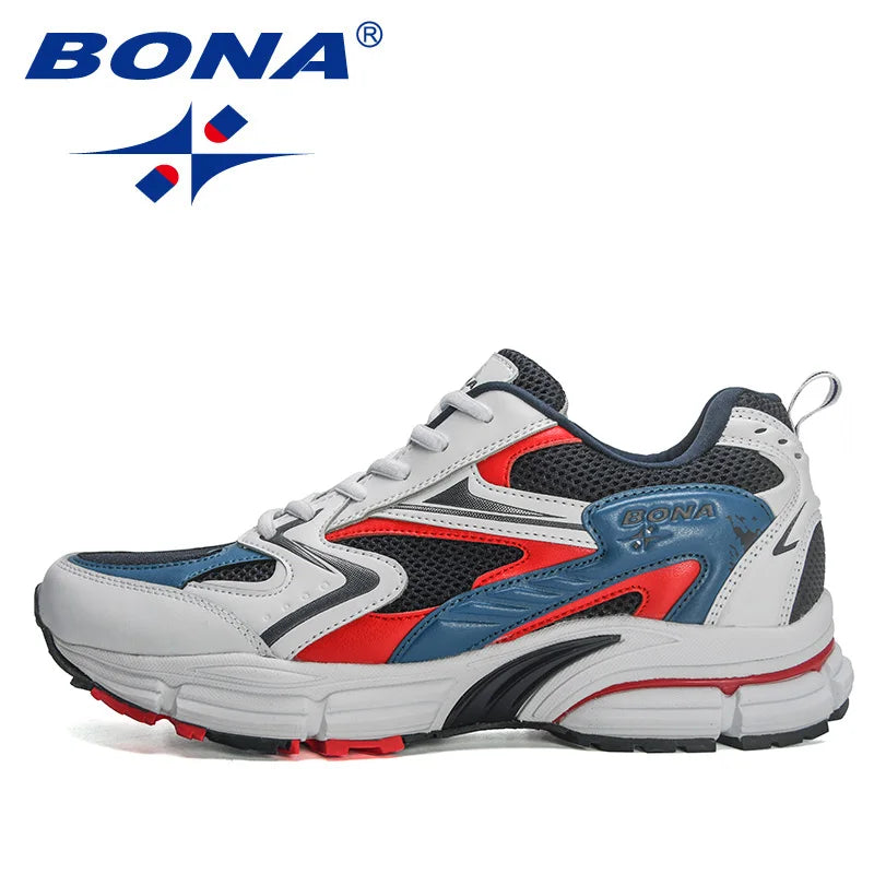 BONA 2023 New Designers ActionMen Non-slip Man Jogging Shoes Athletic Training Sneakers  Leather Running Shoes  Mansculino Trend