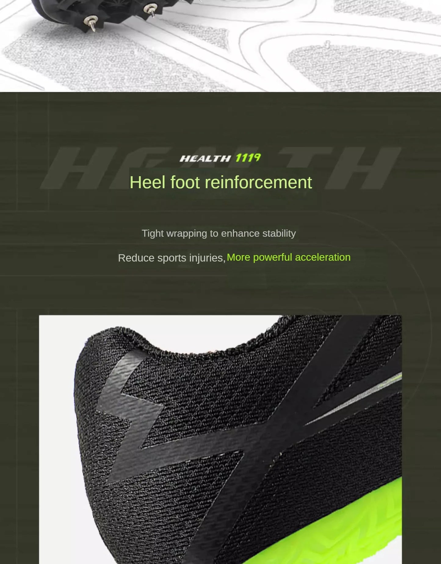 Health Spike New Track and Field Sprint Training Shoes for Male and Female Students In Long Distance Athletics Competition 1119