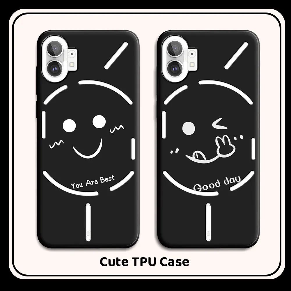 For Nothing Phone 2 1 2A Case For Phone1 One (1) Phone2 Phone 2a Black Phone Cases Graffiti Love Heart Astronaut Silicone Cover