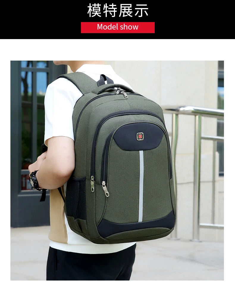 Fashion Casual Men's Backpack Men Bag Lightweight Nylon Fabric Travel Backpack School Bag Large Capacity Men's Laptop Backpack